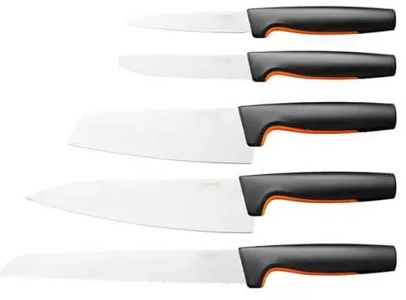 Fiskars Functional Form knivsæt 5 dele - Sort